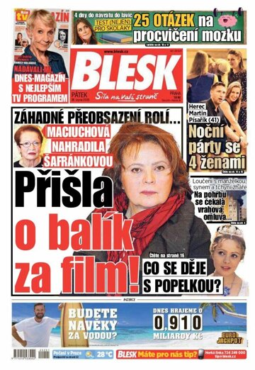 Obálka e-magazínu Blesk 28.8.2020