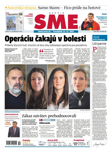 Obálka e-magazínu SME 13-12-2021