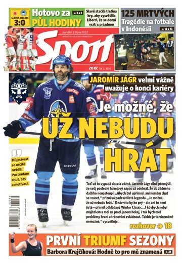 Obálka e-magazínu Sport 3.10.2022