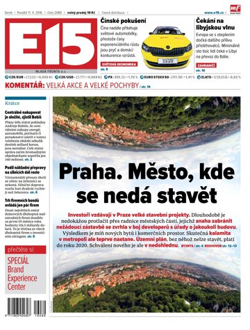 Obálka e-magazínu E15 11.4.2016