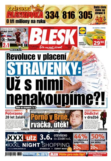 Obálka e-magazínu Blesk 2.6.2016