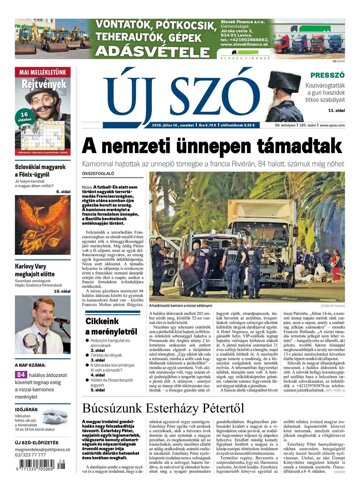 Obálka e-magazínu Új Szó 16.7.2016