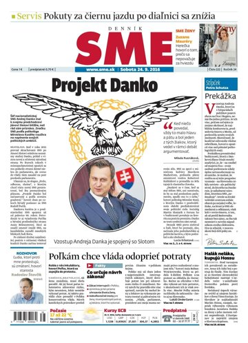 Obálka e-magazínu SME 24.9.2016