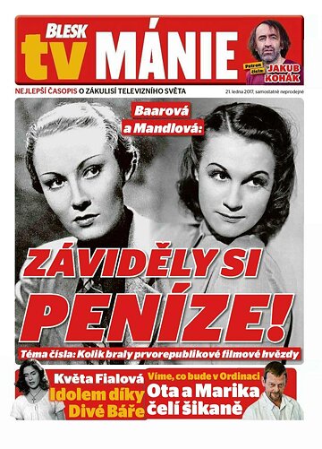 Obálka e-magazínu Blesk Tv manie 21.1.2017