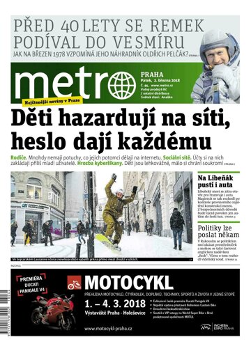 Obálka e-magazínu deník METRO 2.3.2018