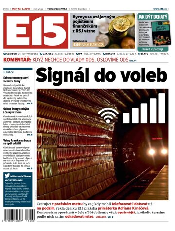 Obálka e-magazínu E15 13.3.2018