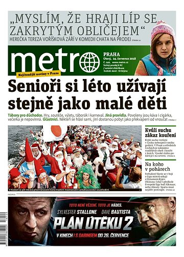 Obálka e-magazínu deník METRO 24.7.2018