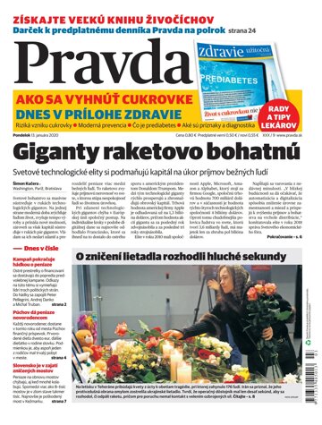 Obálka e-magazínu Pravda 13. 1. 2020