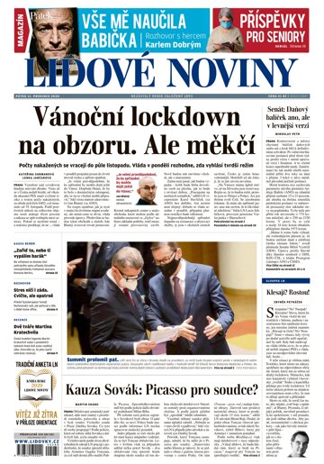 Obálka e-magazínu Lidové noviny 11.12.2020