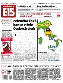 Obálka e-magazínu E15 28.1.2014