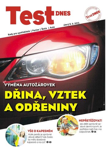 Obálka e-magazínu TEST DNES - 8.9.2015