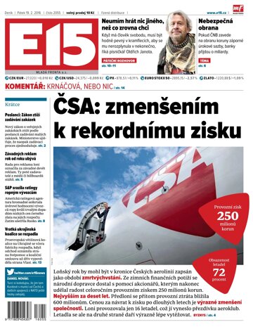 Obálka e-magazínu E15 19.2.2016