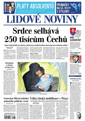 Obálka e-magazínu Lidové noviny 22.3.2016