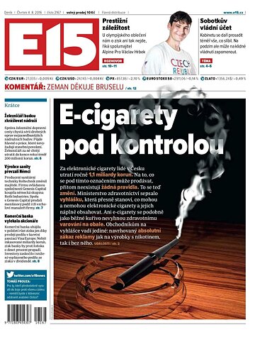 Obálka e-magazínu E15 4.8.2016