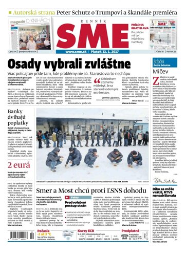 Obálka e-magazínu SME 13.1.2017