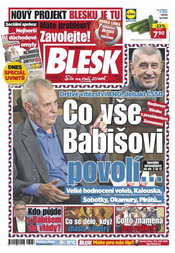 Obálka e-magazínu Blesk 23.10.2017