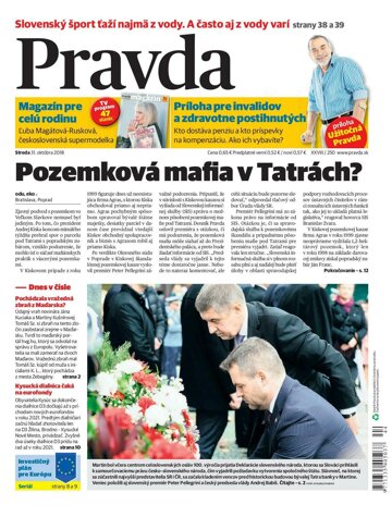 Obálka e-magazínu Pravda 31.10.2018