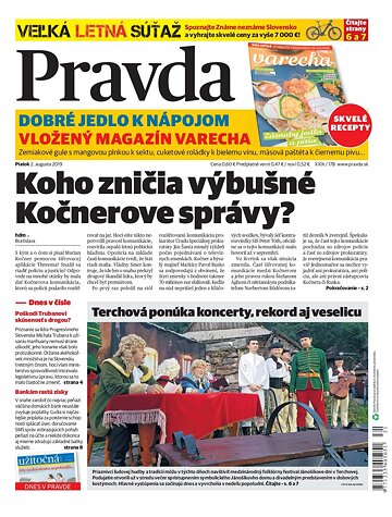 Obálka e-magazínu Pravda 2. 8. 2019