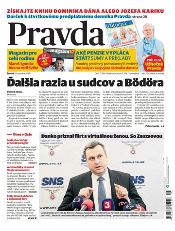 Obálka e-magazínu Pravda 30. 1. 2020