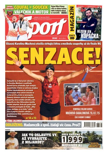 Obálka e-magazínu Sport 9.6.2023