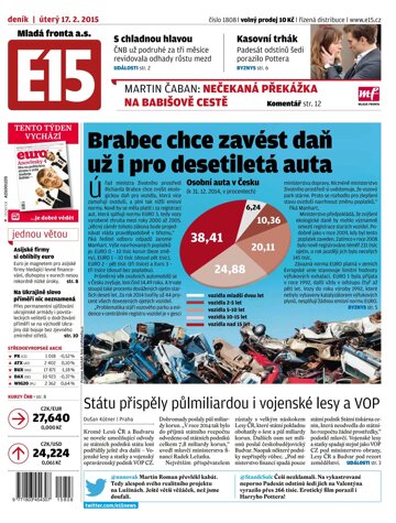 Obálka e-magazínu E15 17.2.2015