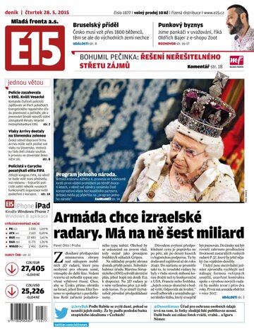 Obálka e-magazínu E15 28.5.2015