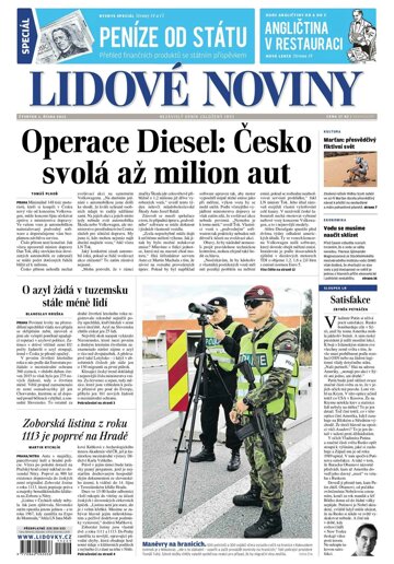 Obálka e-magazínu Lidové noviny 1.10.2015