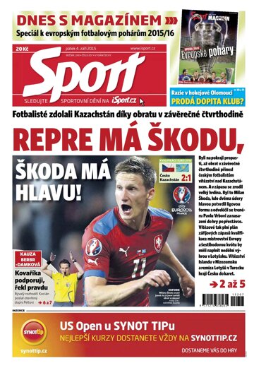 Obálka e-magazínu Sport 4.9.2015