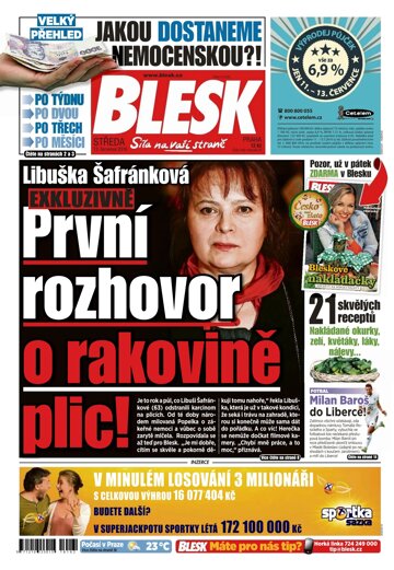 Obálka e-magazínu Blesk 13.7.2016