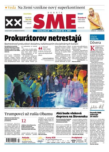 Obálka e-magazínu SME 16.1.2017