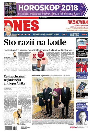 Obálka e-magazínu MF Dnes 3.1.2018