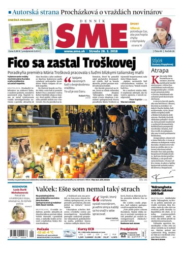 Obálka e-magazínu SME 28.2.2018