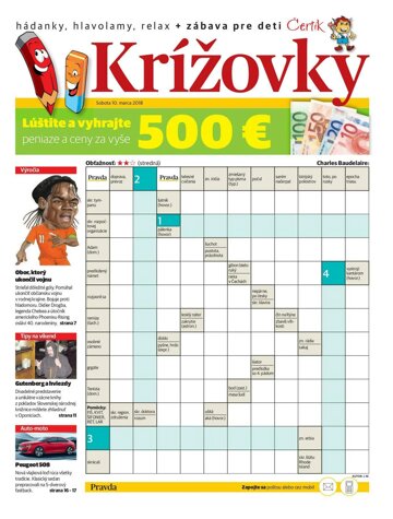 Obálka e-magazínu Krížovky 10.3.2018