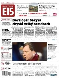 Obálka e-magazínu E15 3.1.2014