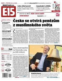 Obálka e-magazínu E15 29.5.2014