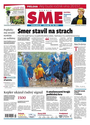 Obálka e-magazínu SME 20.10.2015