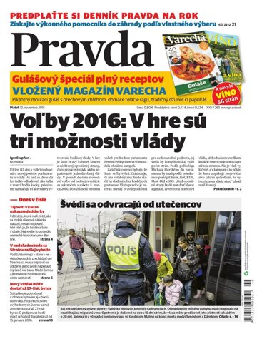 Obálka e-magazínu Pravda 13.11.2015