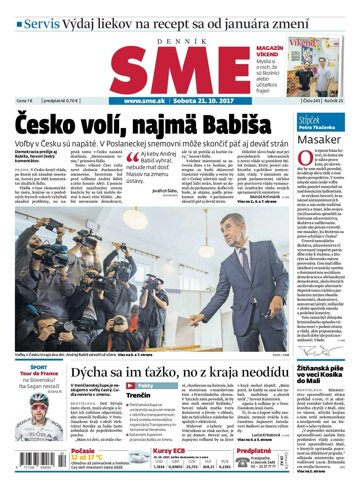 Obálka e-magazínu SME 21.10.2017