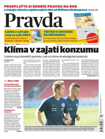 Obálka e-magazínu Pravda 13. 10. 2018