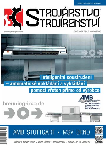 Obálka e-magazínu STROJÁRSTVO/STROJÍRENSTVÍ 9/2024