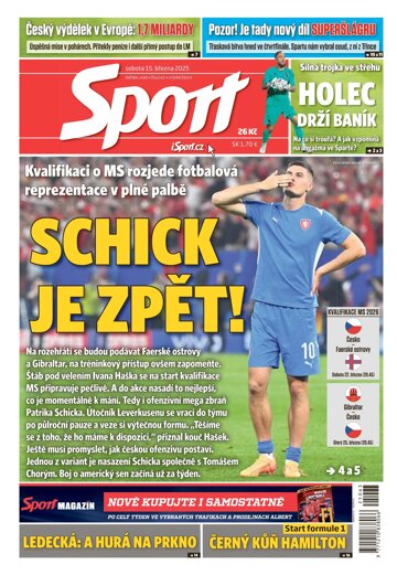 Obálka e-magazínu Sport 15.3.2025