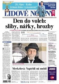 Obálka e-magazínu Lidové noviny 24.10.2013