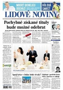 Obálka e-magazínu Lidové noviny 16.6.2014