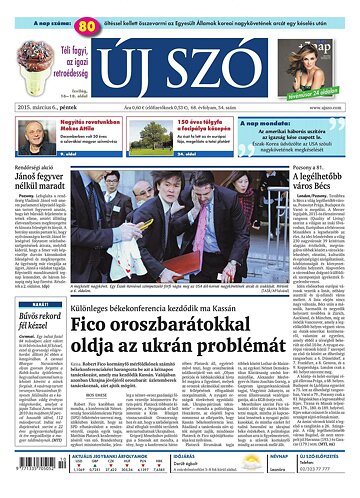 Obálka e-magazínu Új Szó 6.3.2015