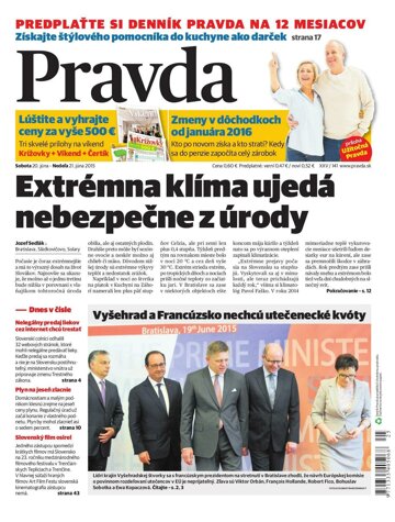 Obálka e-magazínu Pravda 20. 6. 2015