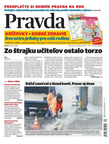 Obálka e-magazínu Pravda 26. 1. 2016