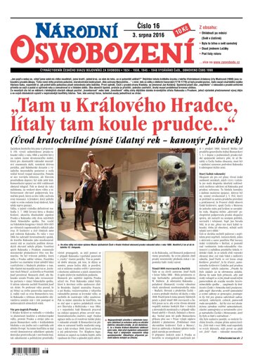 Obálka e-magazínu Národní Osvobození 16/2016