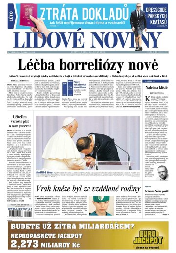 Obálka e-magazínu Lidové noviny 28.7.2016