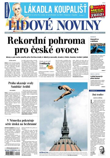 Obálka e-magazínu Lidové noviny 31.7.2017