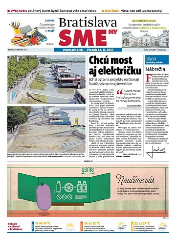 Obálka e-magazínu SME MY Bratislava 11/8/2017